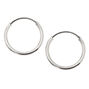 Silver 10MM Hoop Earrings,