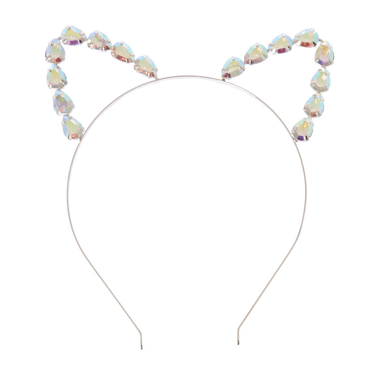 Iridescent Crystal Cat Ears Headband Icing Us