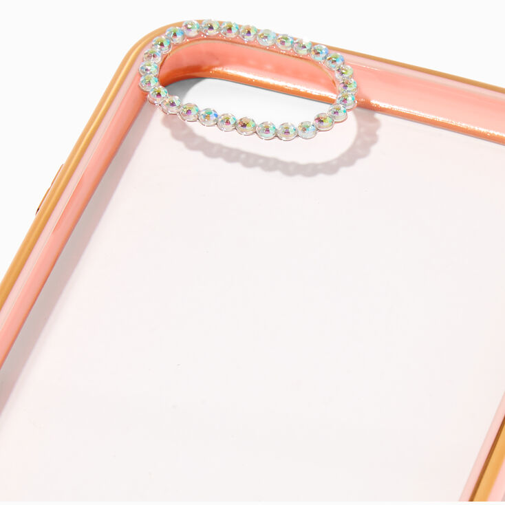 Embellished Clear/Blush Pink Phone Case - Fits iPhone&reg; 6/7/8/SE,