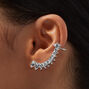 Large Faux Crystal Stacked Ear Cuff,