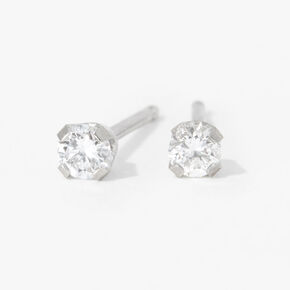14kt White Gold 0.1 ct tw Laboratory Grown Diamond Studs Ear Piercing Kit with Rapid&trade; After Care Cleanser,