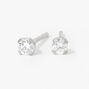 14kt White Gold 0.1 ct tw Laboratory Grown Diamond Studs Ear Piercing Kit with Ear Care Solution,