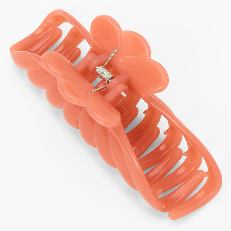 Large Coral Flower Hair Claw,