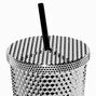 Silver &amp; Black Ombre Studded Tumbler,