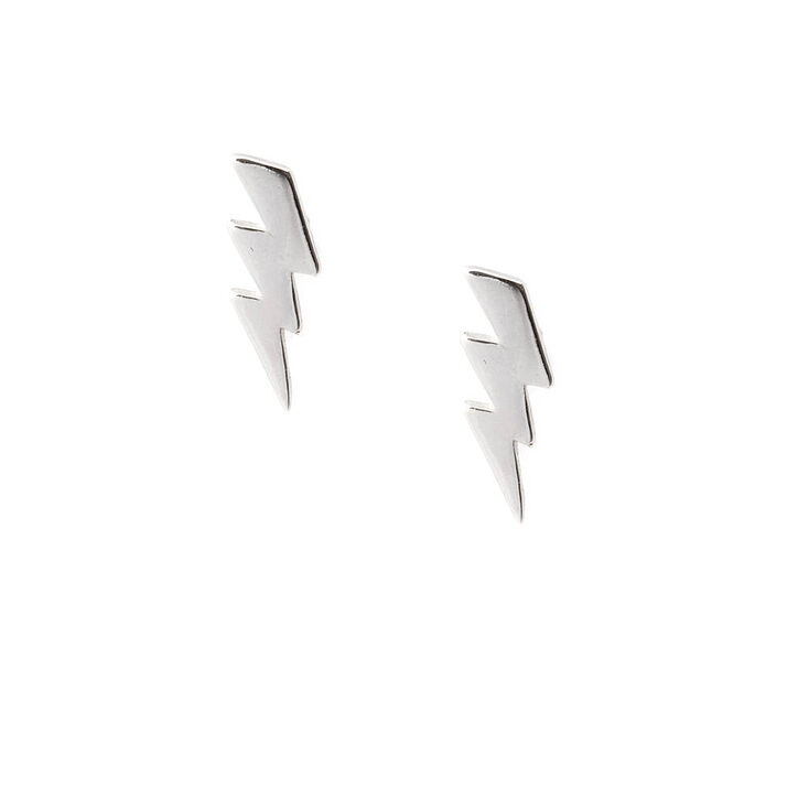 Sterling Silver Lightning Bolt Stud Earrings Icing Us Sterling Silver Lightning Bolt Stud Earrings