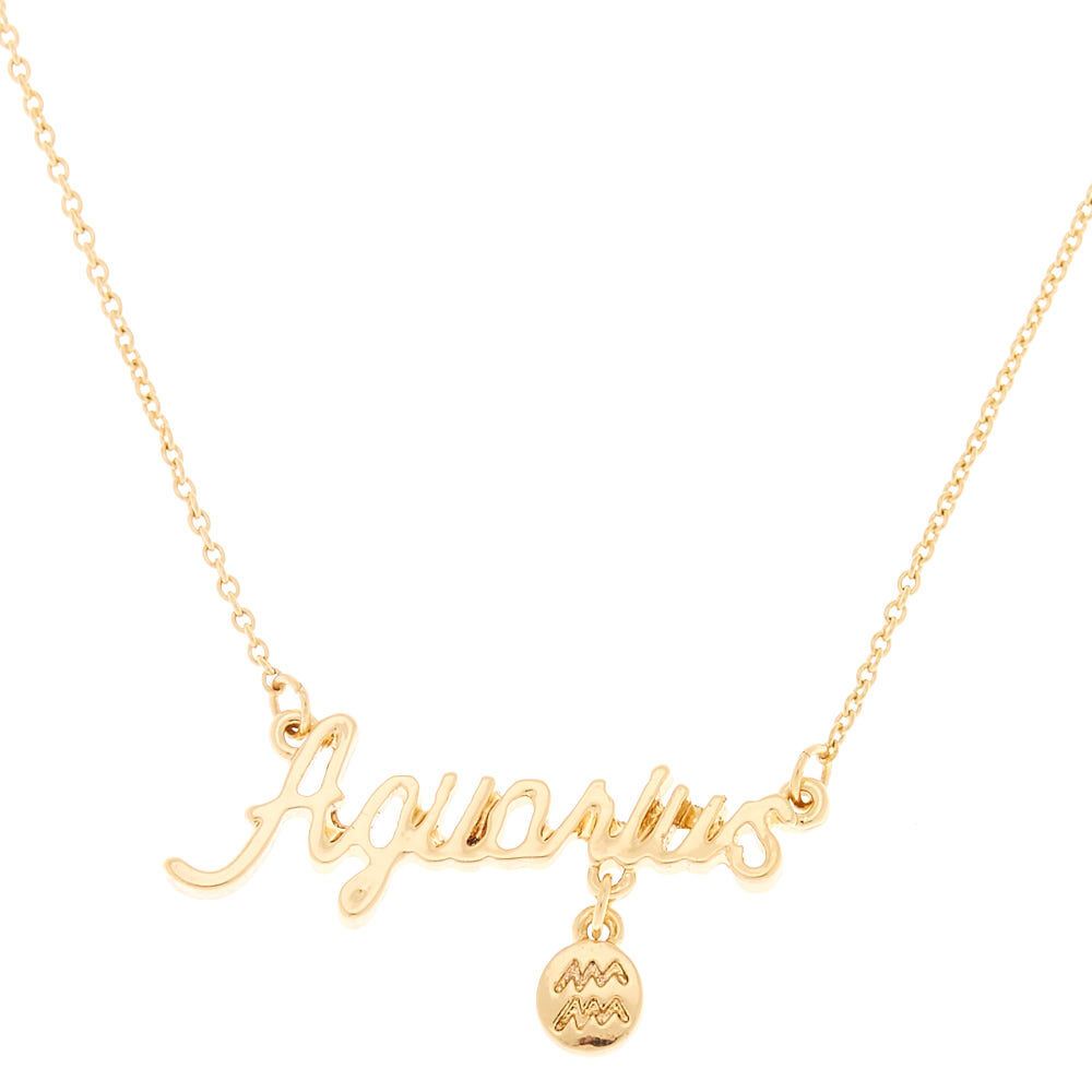 Aquarius Zodiac necklace