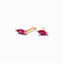 Icing Select 18k Yellow Gold Plated Fuchsia Cubic Zirconia Marquise Stud Earrings,
