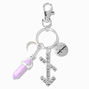 Sagittarius Mystical Gem Silver Zodiac Keychain,