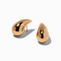 Gold-tone Large Bean 1&quot; Drop Earrings,