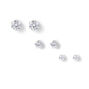 Silver Cubic Zirconia Round Stud Earrings  - 3 Pack,