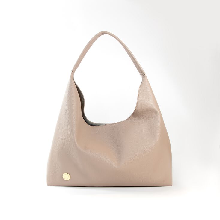 KENDALL + KYLIE Light Beige Pebble Slouchy Large Tote,