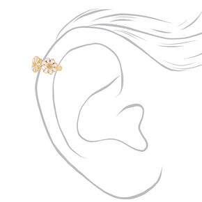 Gold and White Daisies Ear Cuff,