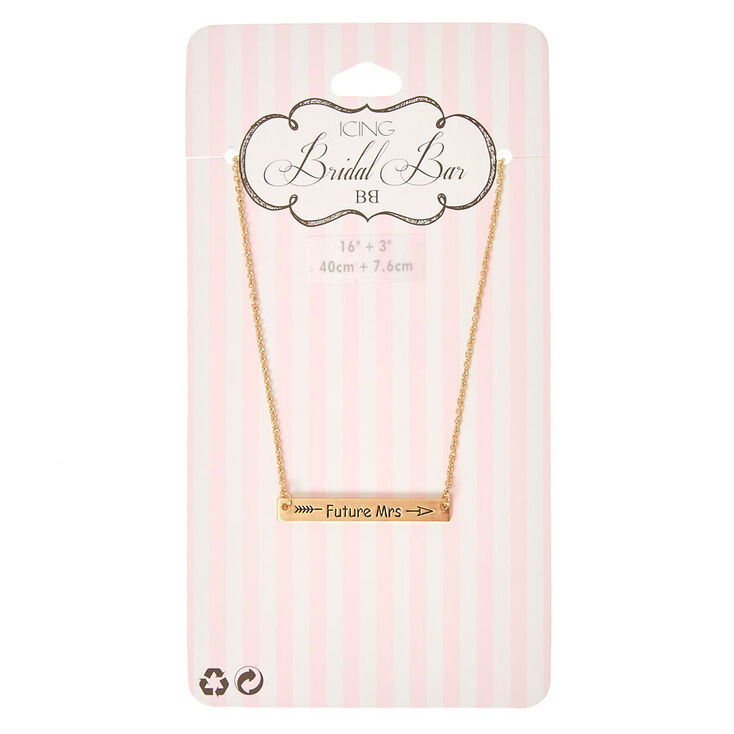Gold-Tone FUTURE MRS Bar Necklace,