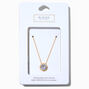 B&#39;Loved by Icing Gold Sterling Silver Cubic Zirconia Halo Pendant Necklace,