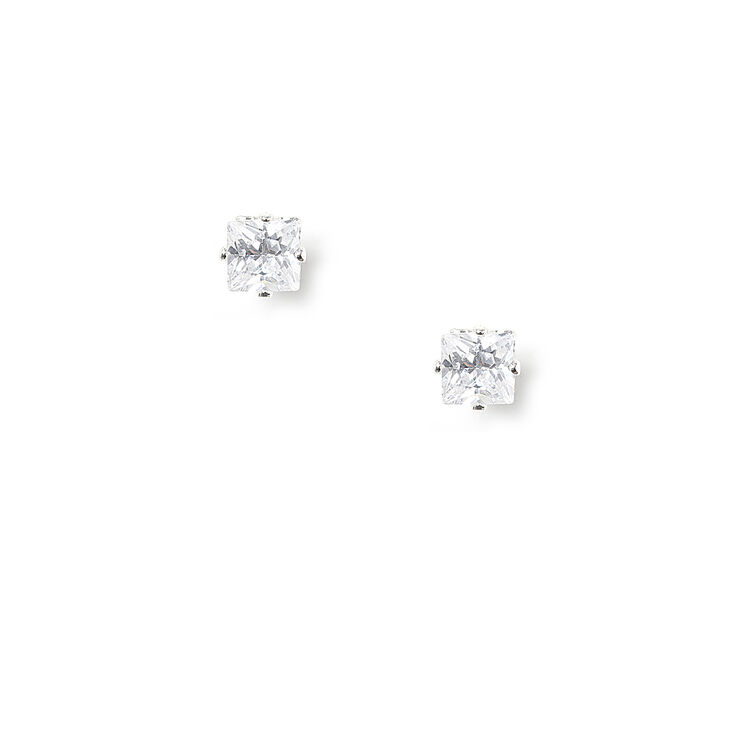 3MM Cubic Zirconia Magnetic Stud Earrings,