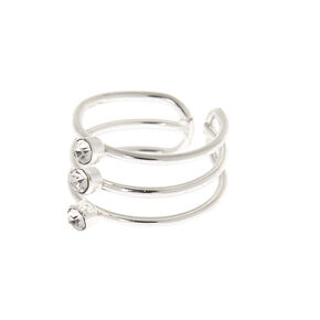Silver Triple Band Ear Cuff,