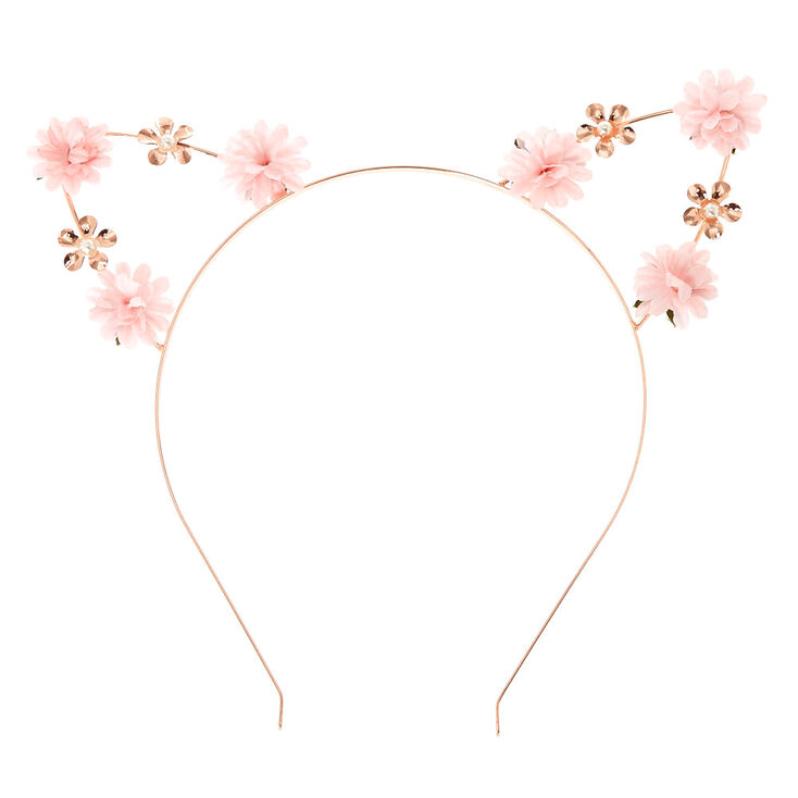 Pastel Petal Cat Ears Headband - Pink,