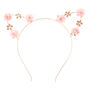 Pastel Petal Cat Ears Headband - Pink,
