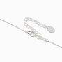 Silver Cursive Lowercase Initial Pendant Necklace - B,