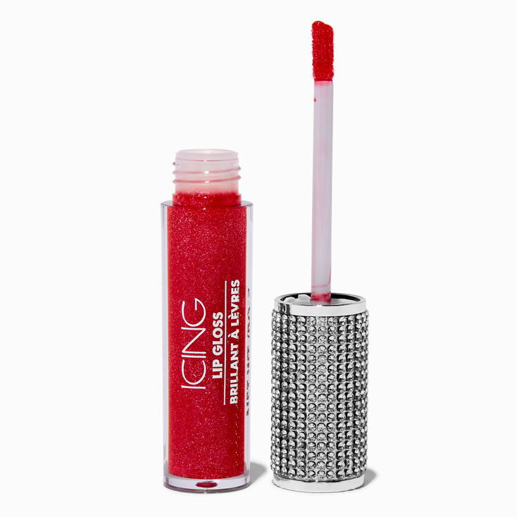 Red Shimmer Bling Glitter Lip Gloss Wand,