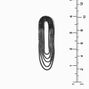 Black Rhinestone Lasso 3&quot; Drop Earrings,