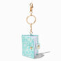 Blue Paisley Print Mini Notebook Keychain,
