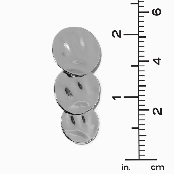 Silver-tone Descending Circle 2&quot; Drop Earrings,