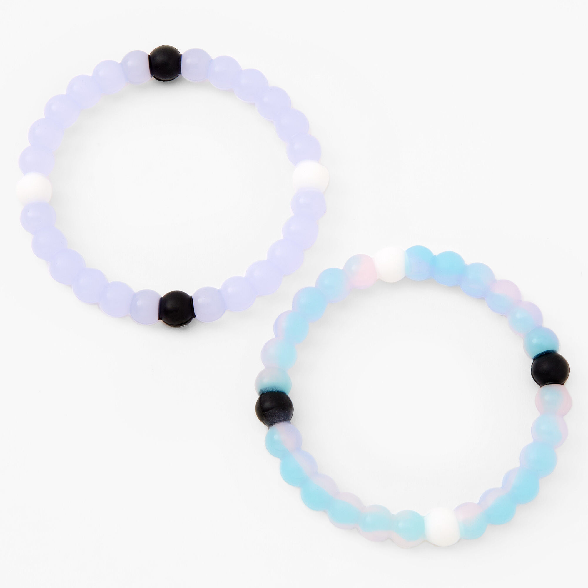 Stretch Bracelet Pink Purple Blue Glass Beads Handmade New   idusemiduedutr