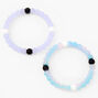 Tie Dye Glow In The Dark &amp; Purple Fortune Stretch Bracelets - 2 Pack,