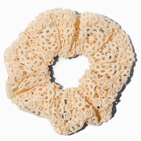 Nude Eyelet Medium Hair Scrunchie,