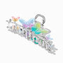Iridescent Butterfly Silver Metal Hair Claw,