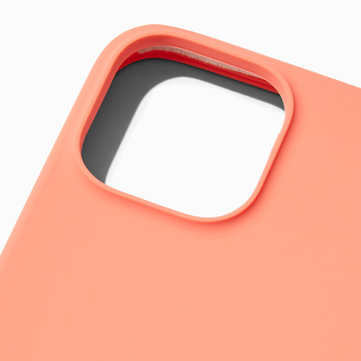 Solid Coral Silicone Phone Case - Fits iPhone&reg; 13 Pro,