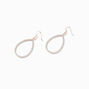 Rose Gold 2.5&quot; Crystal Teardrop Drop Earrings,