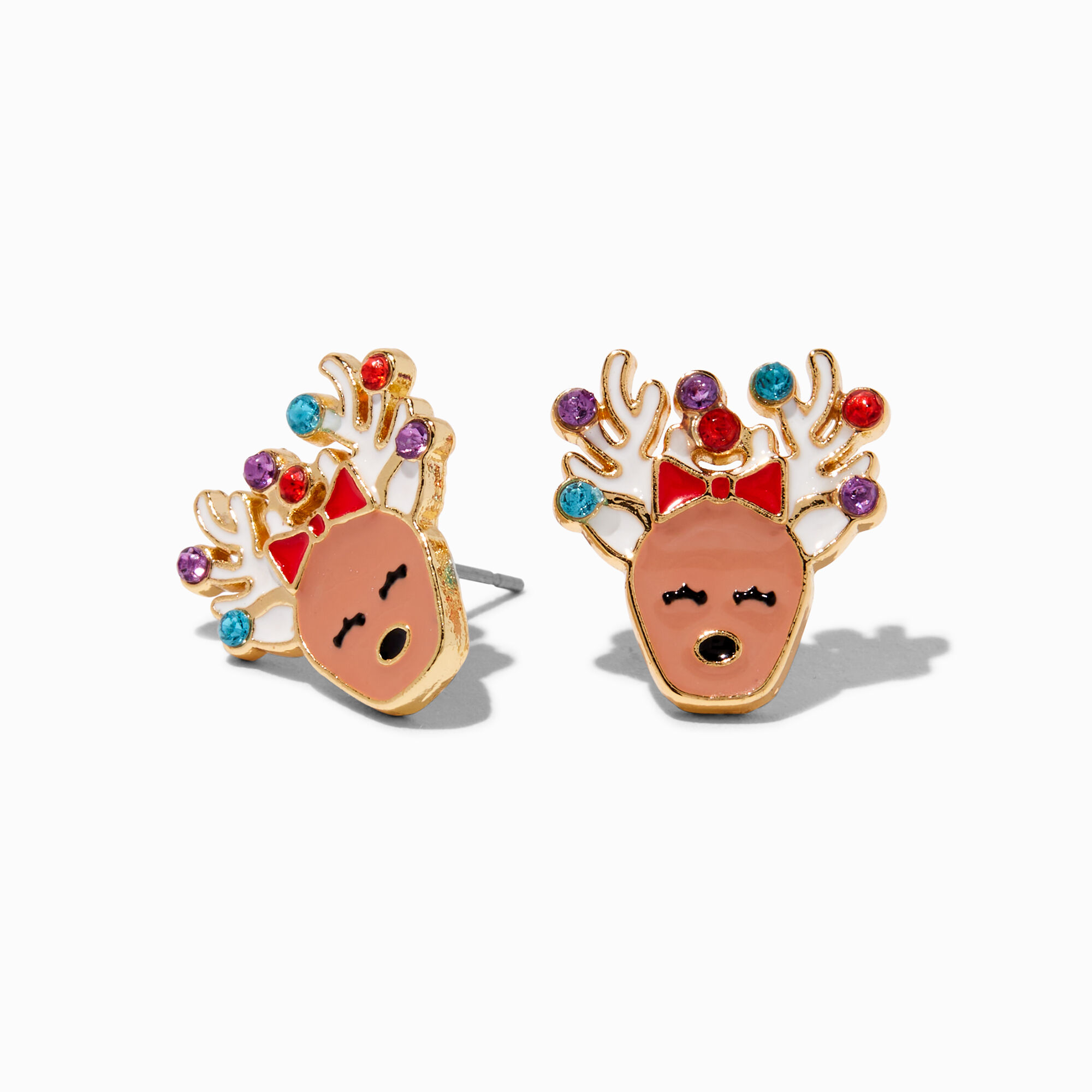 Reindeer discount stud earrings