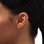 Sterling Silver 20G Cartilage Crystal Hoop Earring,