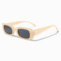 Chunky Rectangle Sunglasses - Cream/Tan,