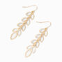 Gold Bubble Leaf 2&quot; Drop Earrings,