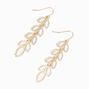 Gold Bubble Leaf 2&quot; Drop Earrings,