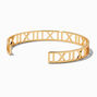 Gold-tone Roman Numeral Cuff Bracelet ,