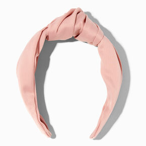 Pink Blush Satin Knotted Headband,