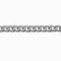 Silver-tone Buckle Closure Curb Link Choker Necklace,