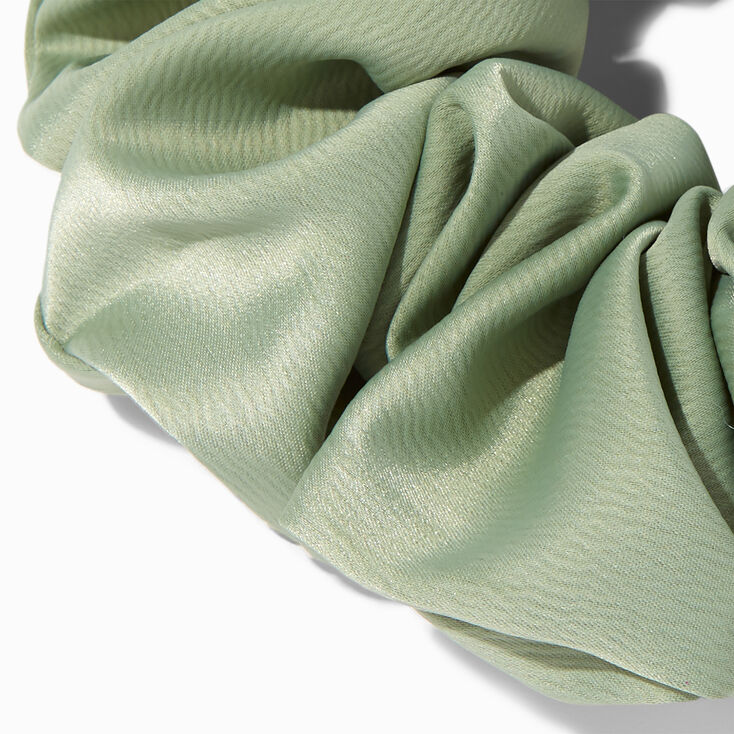 Giant Silky Sage Green Hair Scrunchie,