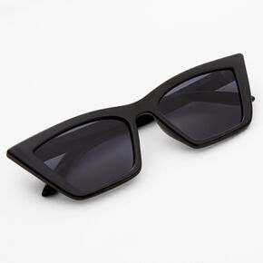 Black Square Retro Cat Eye Sunglasses,