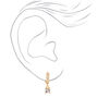 Gold 10MM Crystal Drop Huggie Hoop Earrings,