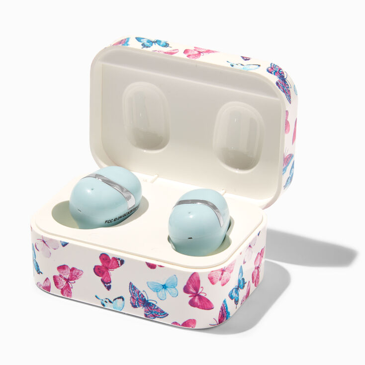 Wireless Earbuds in Case - Rainbow Butterfly,