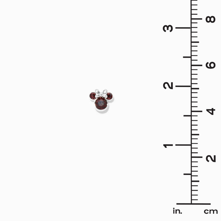 &copy;Disney Minnie Mouse Birthstone Sterling Silver Stud Earrings - January,