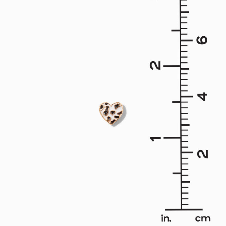 Cow Print Gold Stud Earrings,