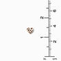 Cow Print Gold Stud Earrings,