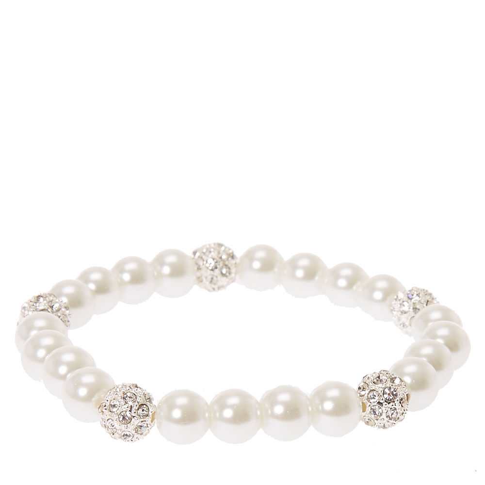 silver pearl bracelet
