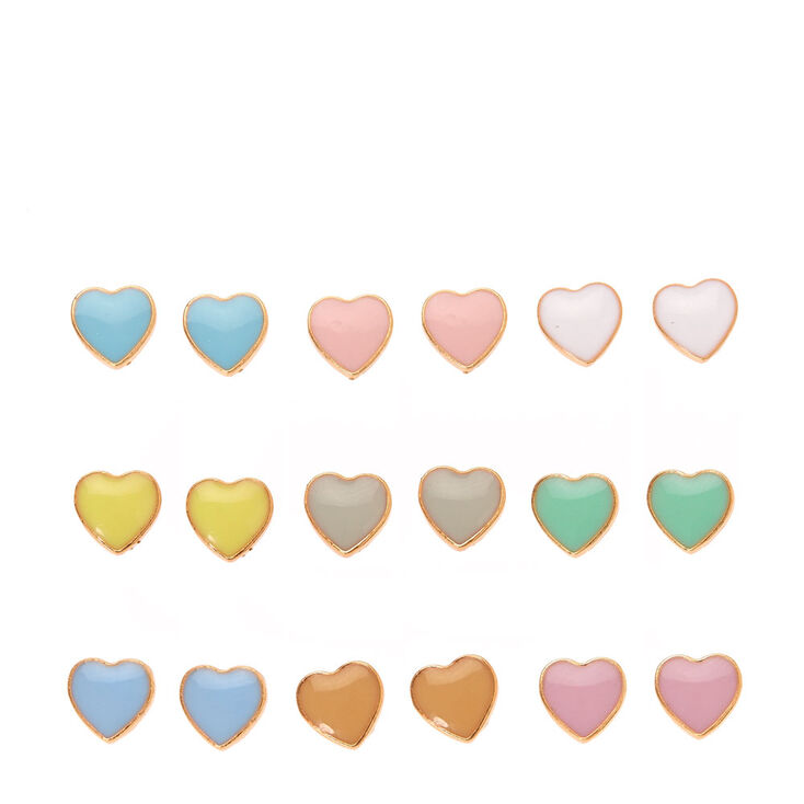 Pastel Heart Multi Set Studs,